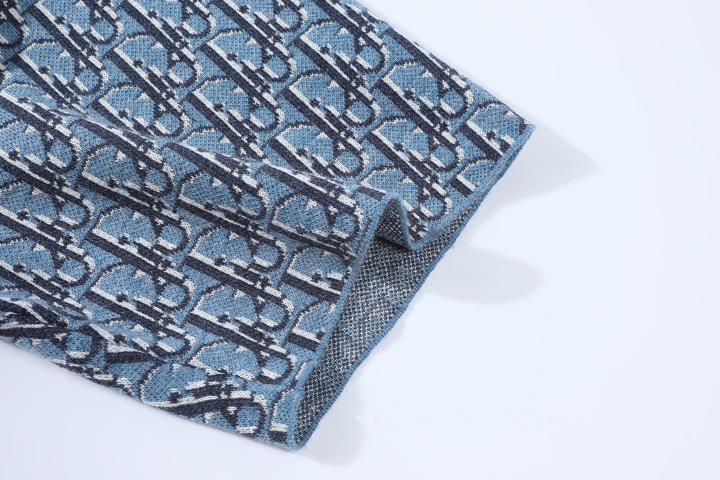 Dior Oblique T-Shirt "Blue Cotton Jacqard"