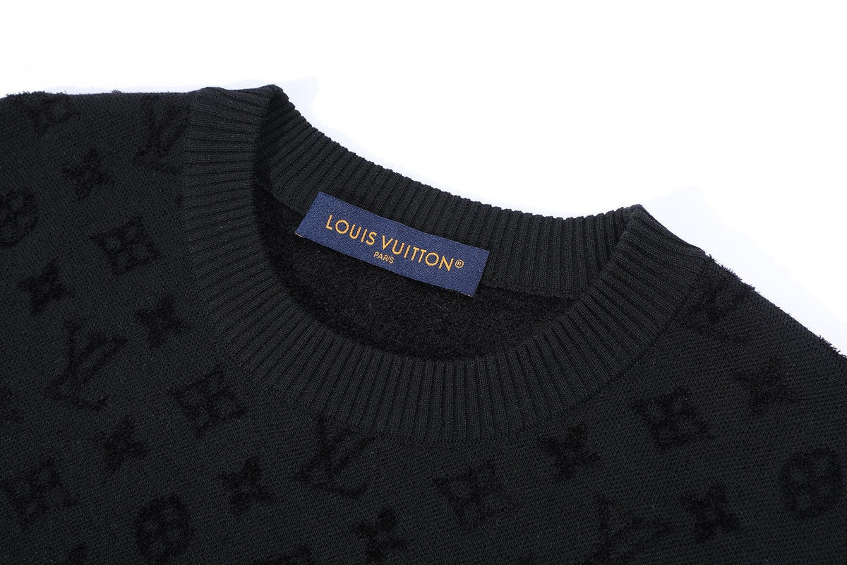 Louis Vuitton Graphic Jacquard Short-Sleeved Crewneck "Black"