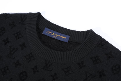 Louis Vuitton Graphic Jacquard Short-Sleeved Crewneck "Black"