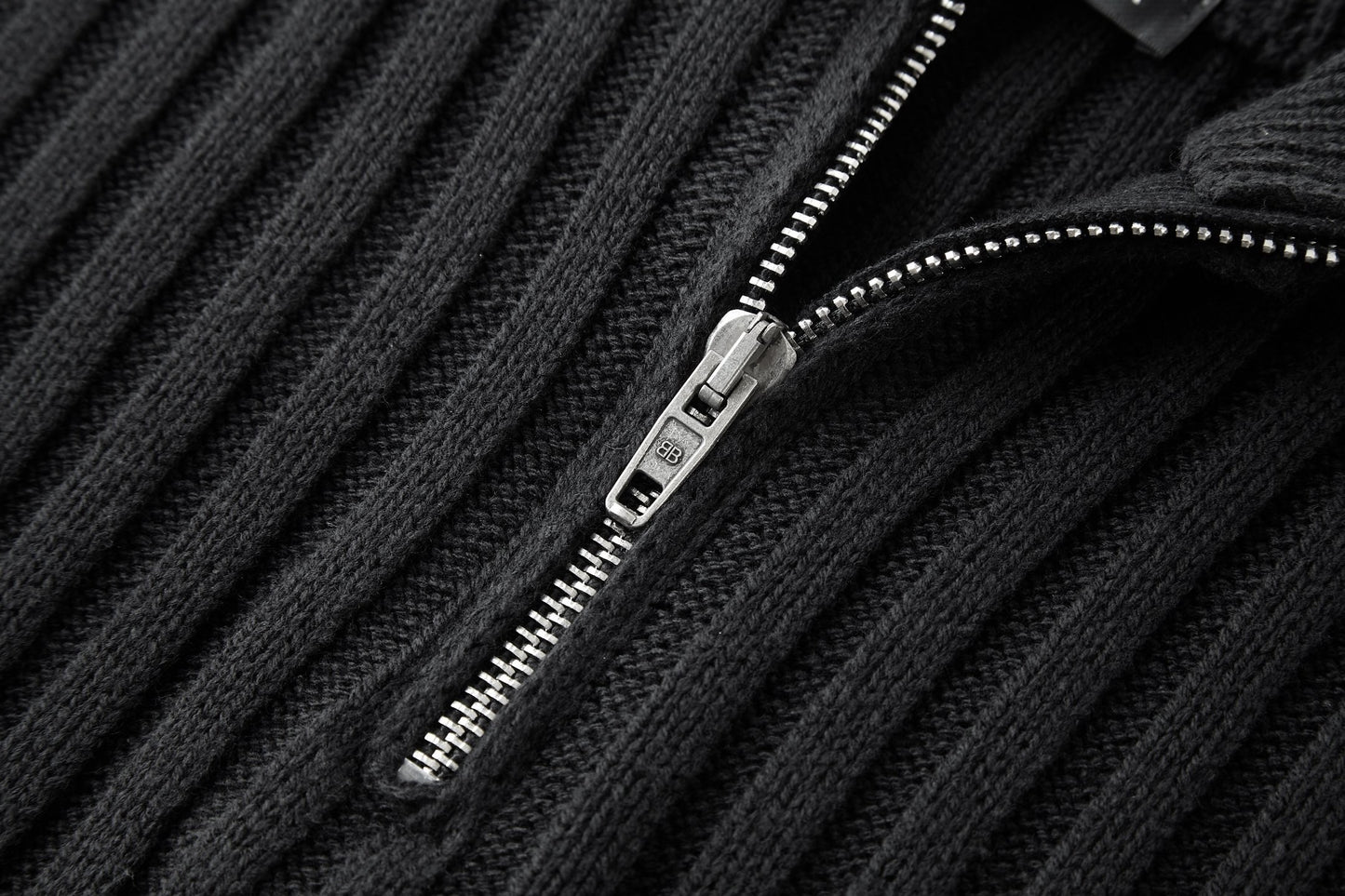 Balenciaga Half-Zip High Neck Sweater "Black"
