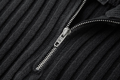Balenciaga Half-Zip High Neck Sweater "Black"