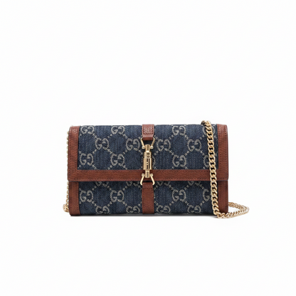 Gucci Jackie 1961 GG Continental Chain Wallet