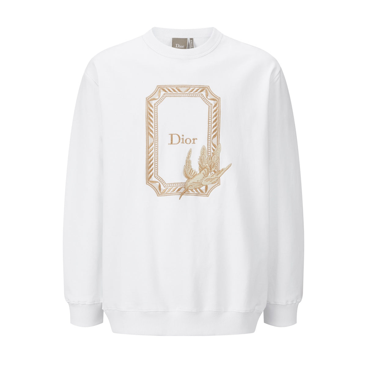Dior Médaillon Colibri Sweatshirt "White Cotton Fleece"