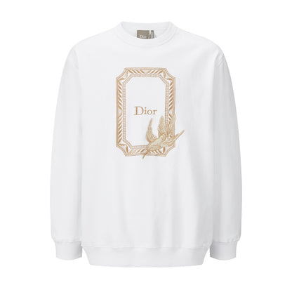 Dior Médaillon Colibri Sweatshirt "White Cotton Fleece"