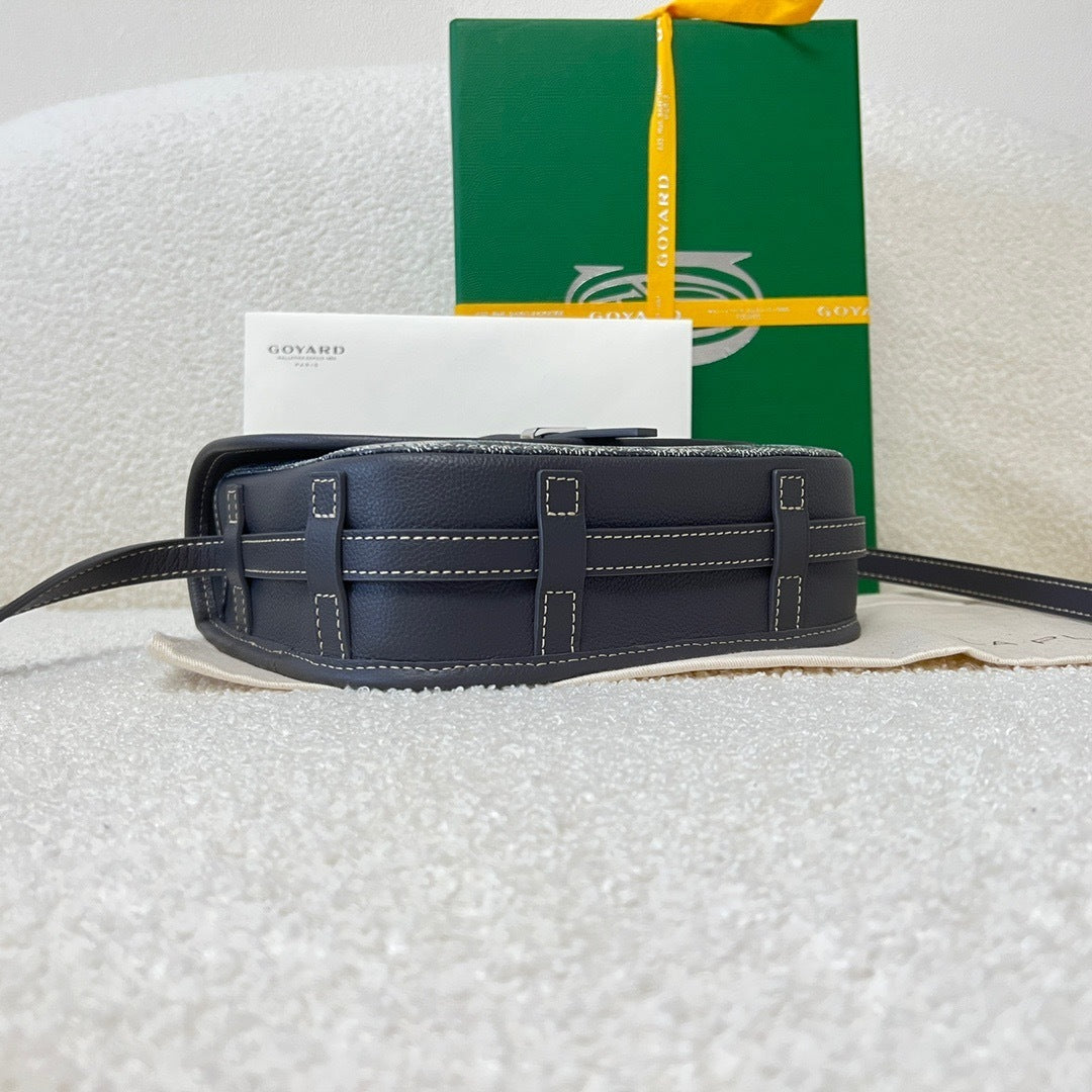 Goyard Belvedere PM Leather Handbag