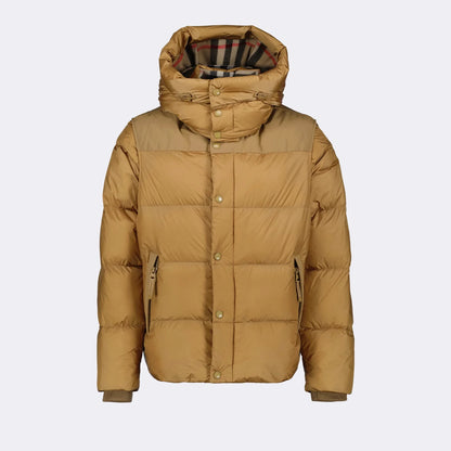 Burberry Lockwell Detachable Sleeve Down Jacket "Gold"