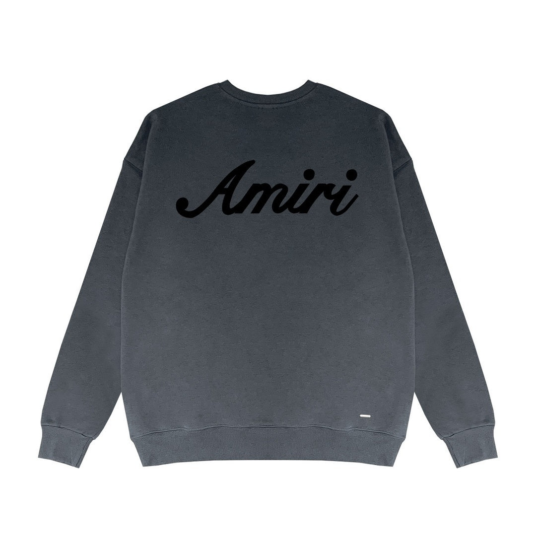 Amiri Script Logo Sweatshirt "Grey-Black"