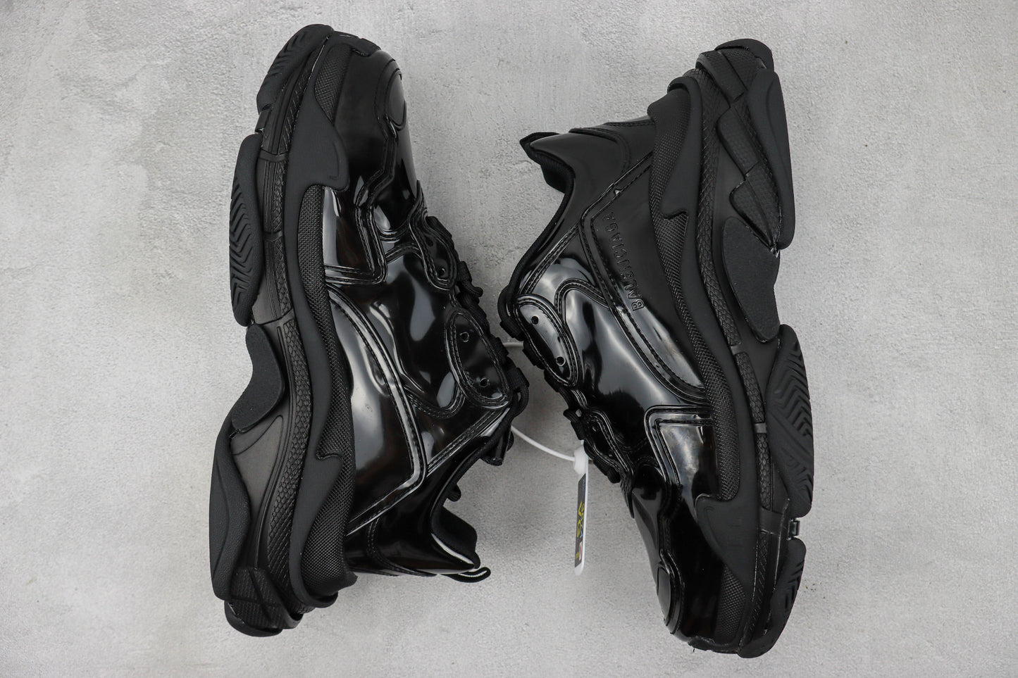 Balenciaga Triple S "Black Leather Gloss"