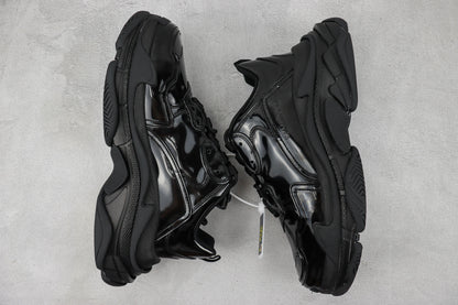 Balenciaga Triple S "Black Leather Gloss"
