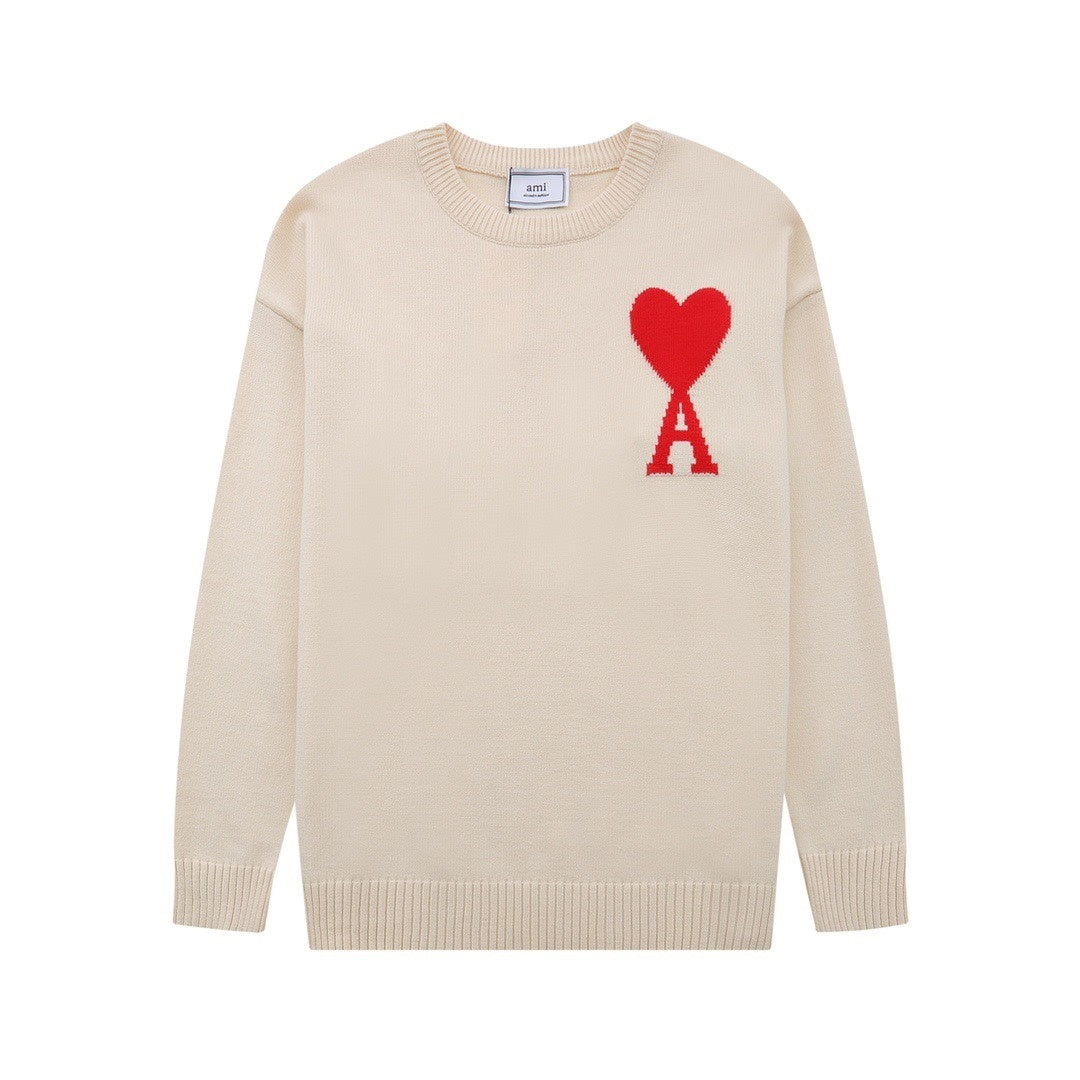 AMI Paris Ami De Coeur Sweater "Beige"