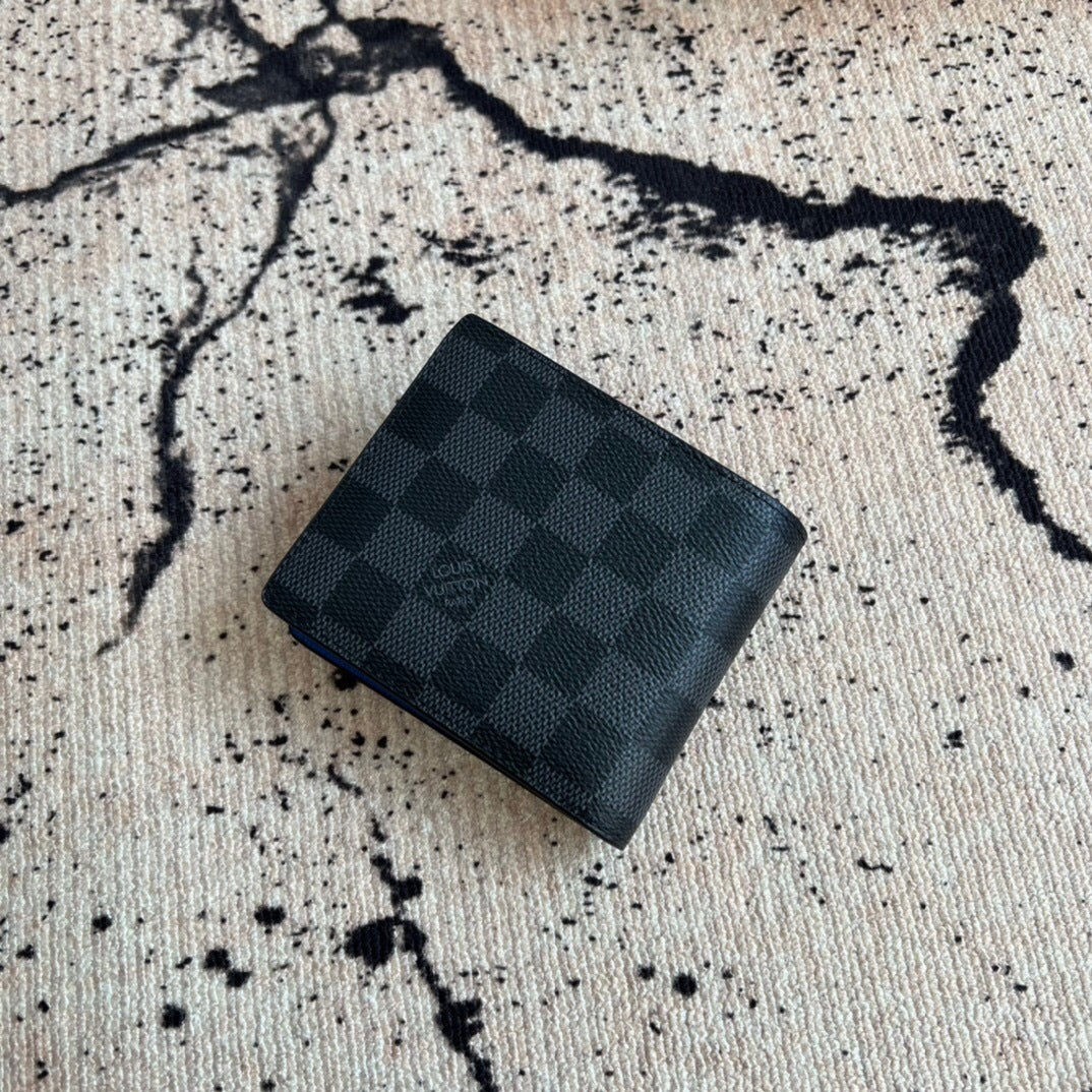 Louis Vuitton Slender Wallet Damier Graphite Blue