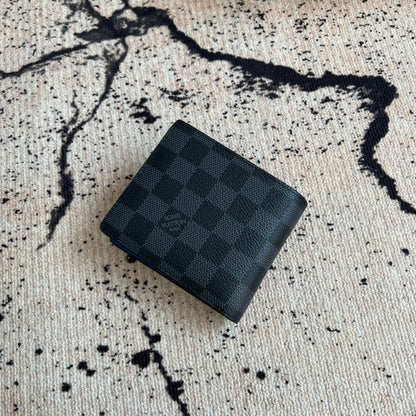 Louis Vuitton Slender Wallet Damier Graphite Blue
