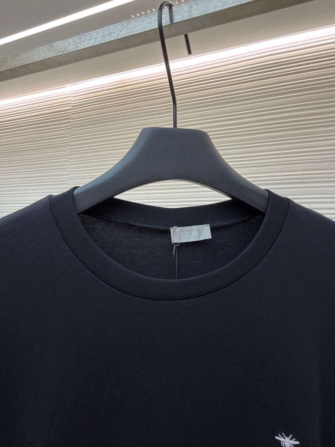 Dior Bee Embroidered T-shirt "Black Cotton Jersey"