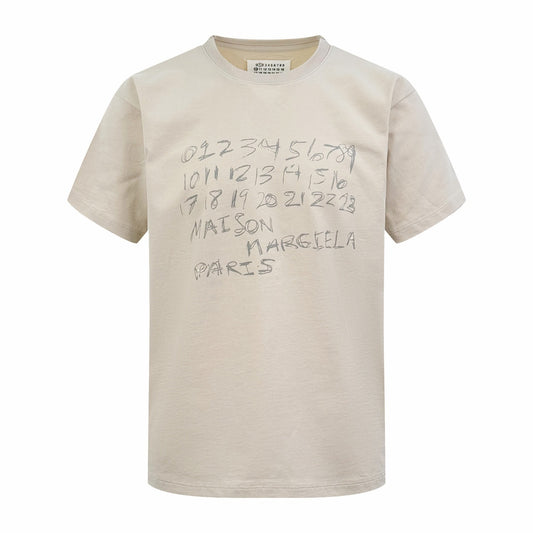 Maison Margiela Numerical Printed T-Shirt "Cream"