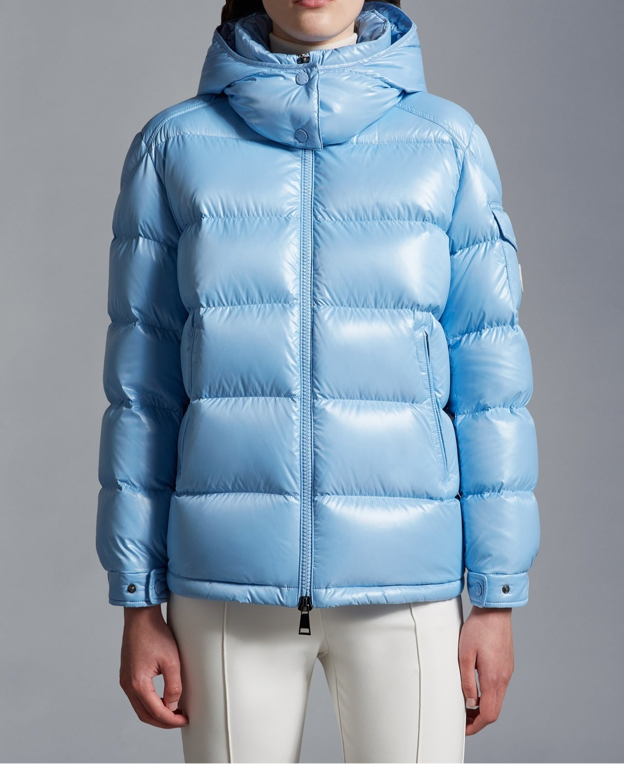 Moncler Maire Hooded Down Jacket "Baby Blue"