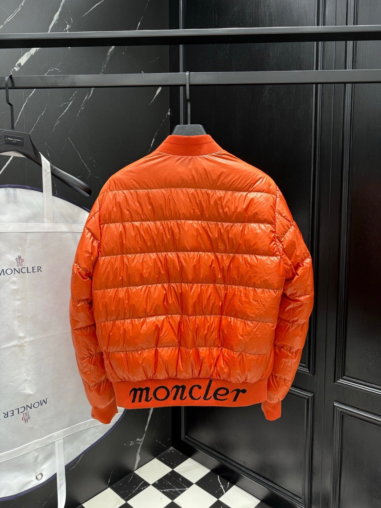 Moncler x Mercedes Benz Reversible Down Bomber Jacket "Black" and "Orange"