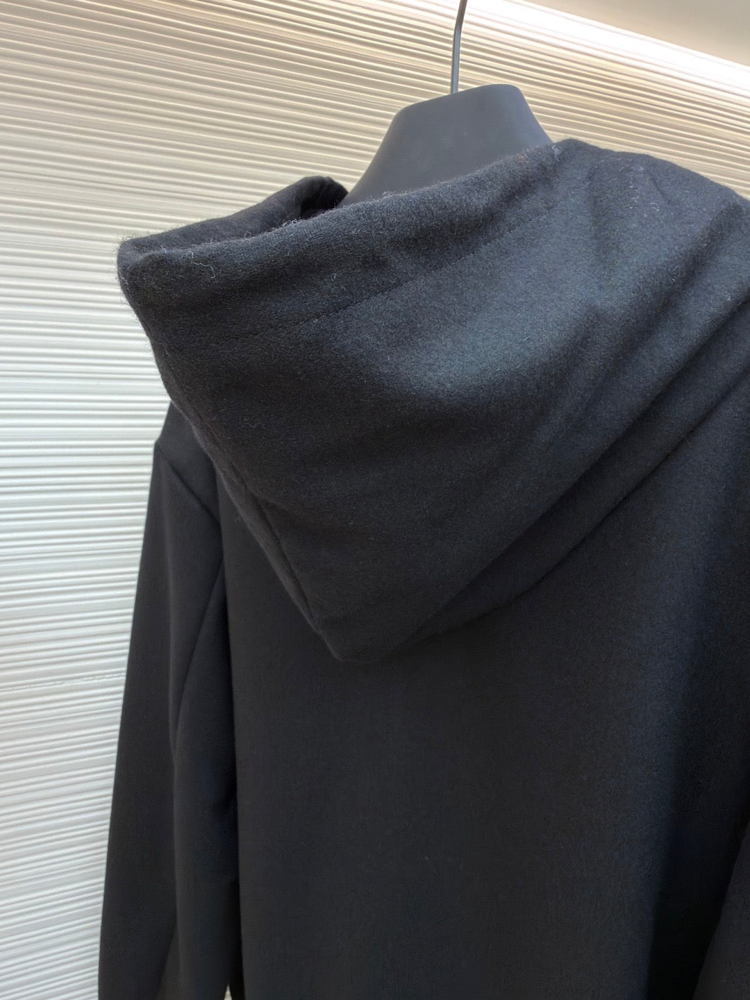 Tailored Technical Wool Hooded Blouson "Black"