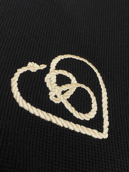 Burberry Cotton B Heart Polo T-Shirt "Black"