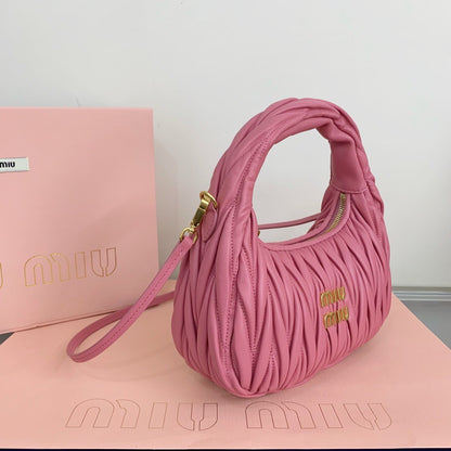 Miu Miu Wander Matelassé Nappa Leather Hobo Bag