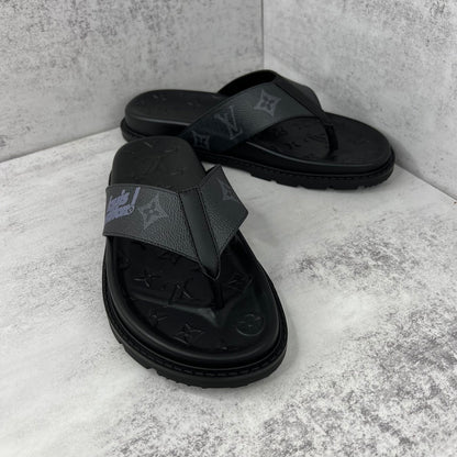 Louis Vuitton Flip-Flops "Black-Grey"