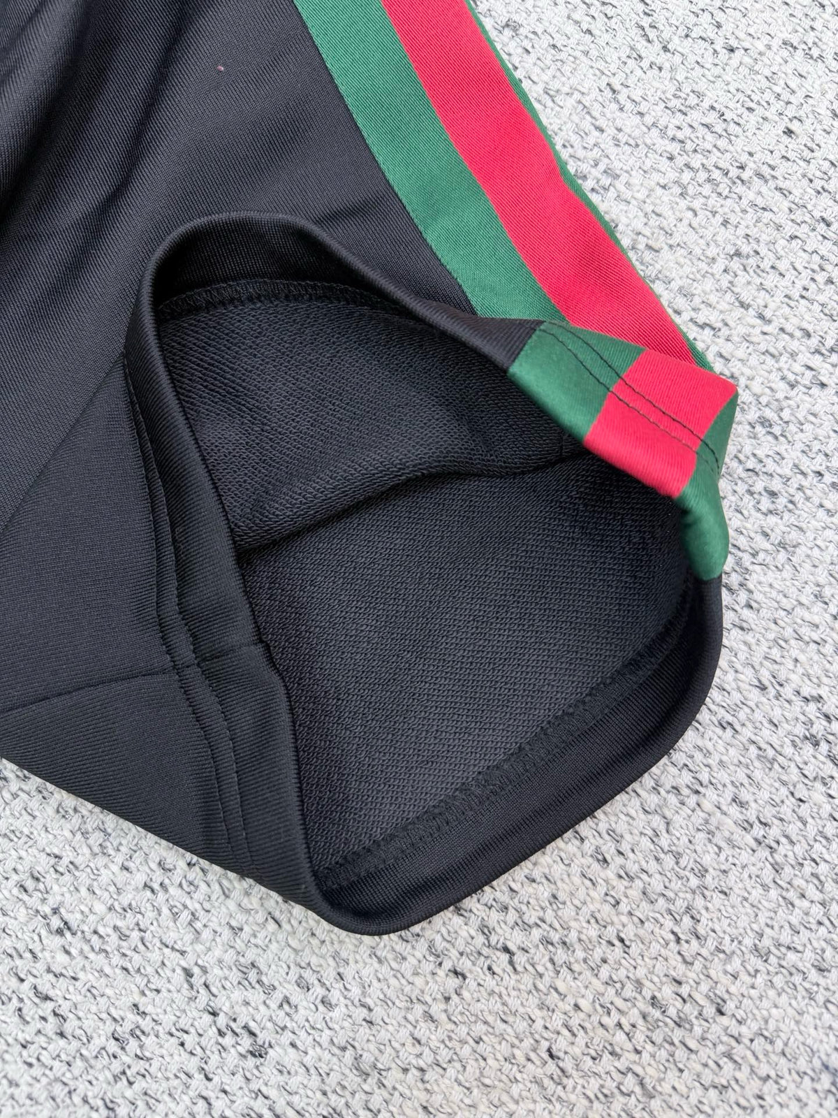 Gucci Silk Cotton Sportswear Pants with Web "Black"