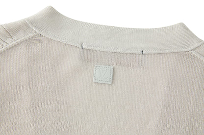 Louis Vuitton Pointelle Cotton-Silk Cardigan "Ivory"