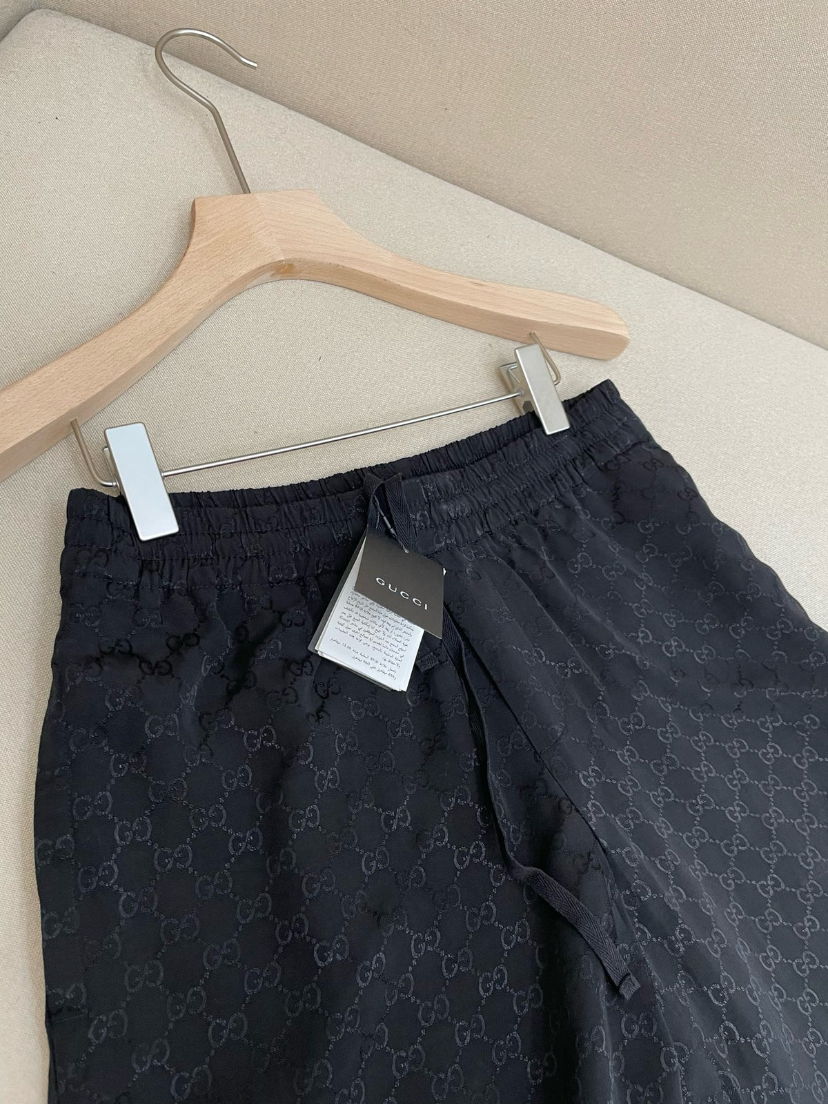 Gucci GG Canvas Linen Blend Shorts "Black"