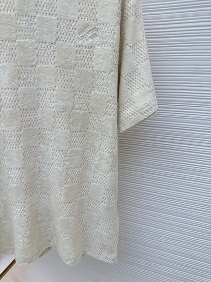 Louis Vuitton Damier French Terry T-Shirt "Light Beige"
