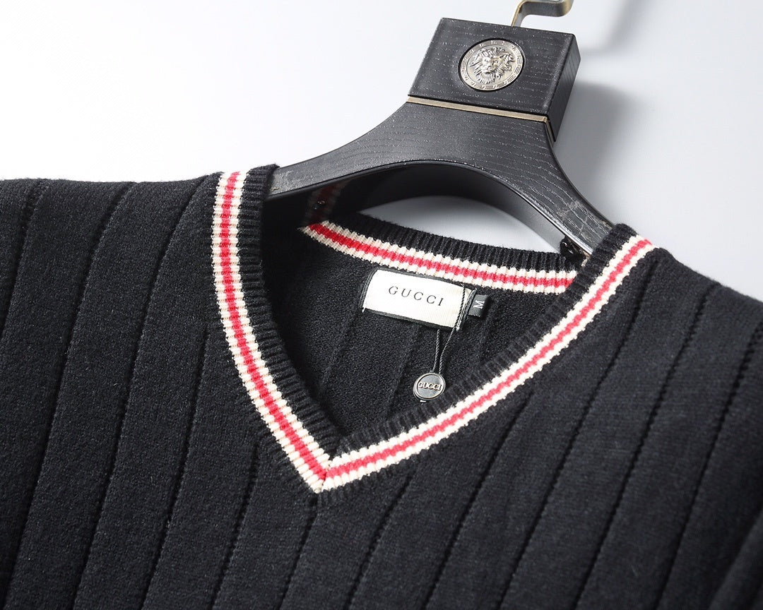 Gucci V-Neck Sweater "Black"