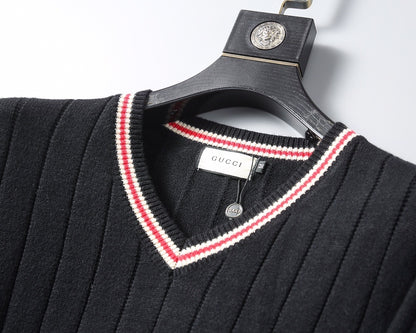 Gucci V-Neck Sweater "Black"