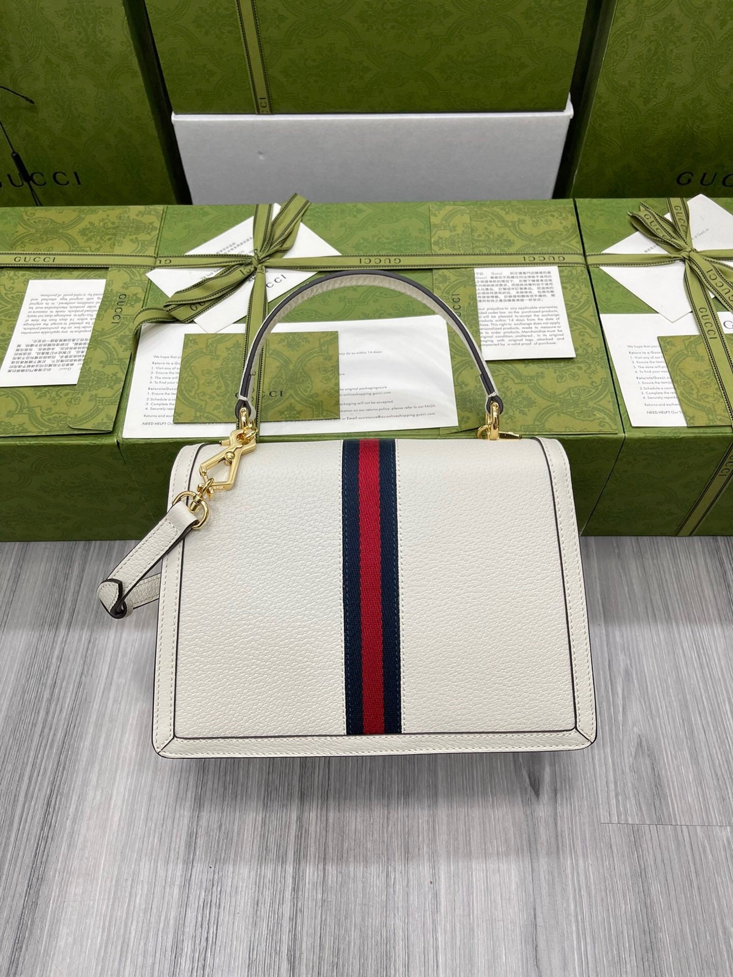 Gucci Ophidia Medium Top Handle Bag
