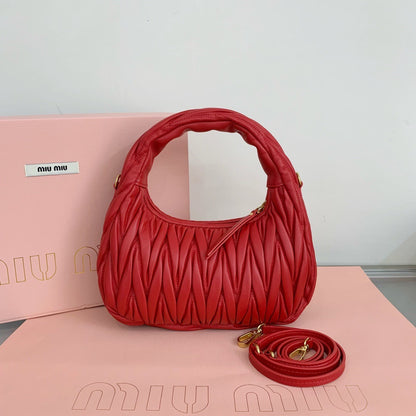 Miu Miu Wander Matelassé Nappa Leather Hobo Bag