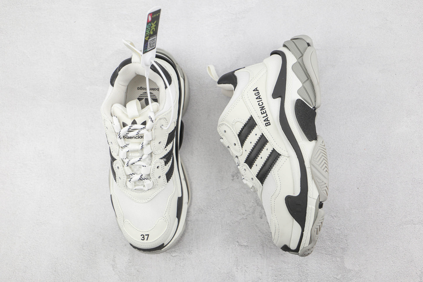 Balenciaga x Adidas Triple S "White-Black"