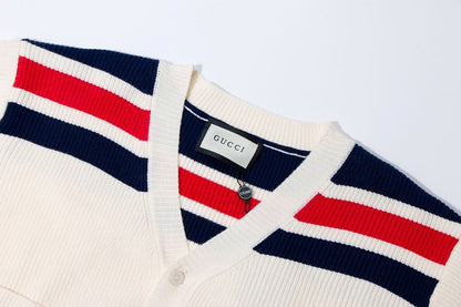 Gucci Cardigan "White-Black-Red"