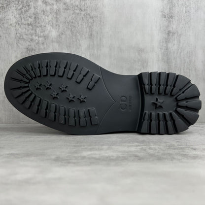 Dior Leather Loafers Strap "Black"