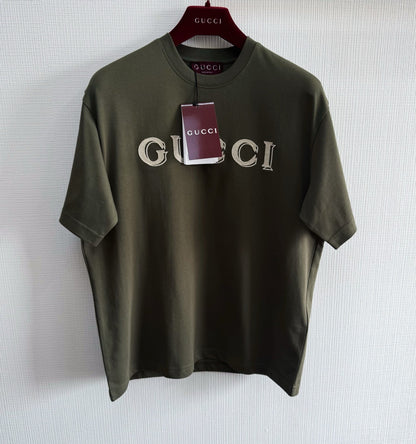 Gucci Cotton Jersey T-shirt with Embroidery "Green"