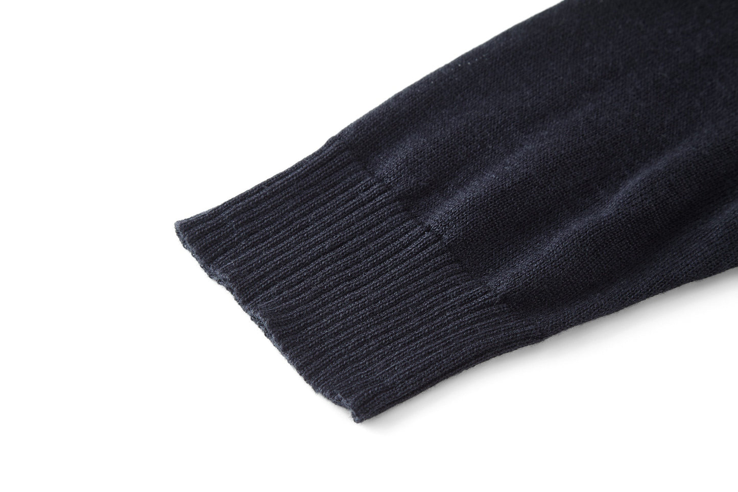 Miu Miu Cashmere and Leather Zip-up Sweater "Navy"