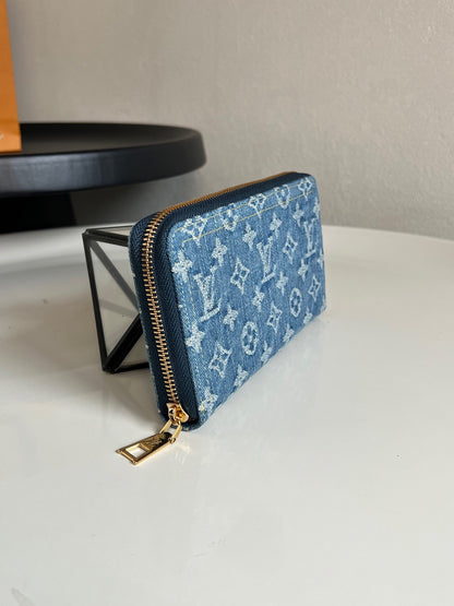 Louis Vuitton Zippy Wallet "Monogram Blue Denim"