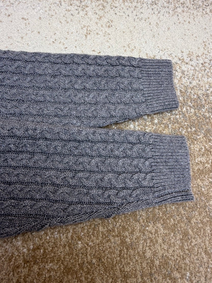 Loewe Cable Knitted Anagram Sweater "Grey"