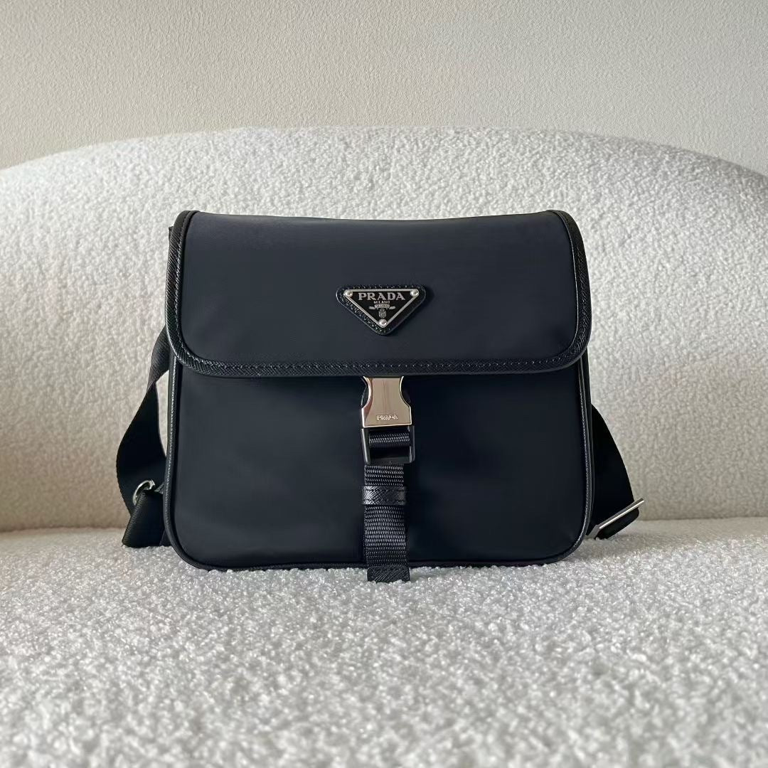 Prada Re-Nylon and Saffiano Leather Shoulder Bag
