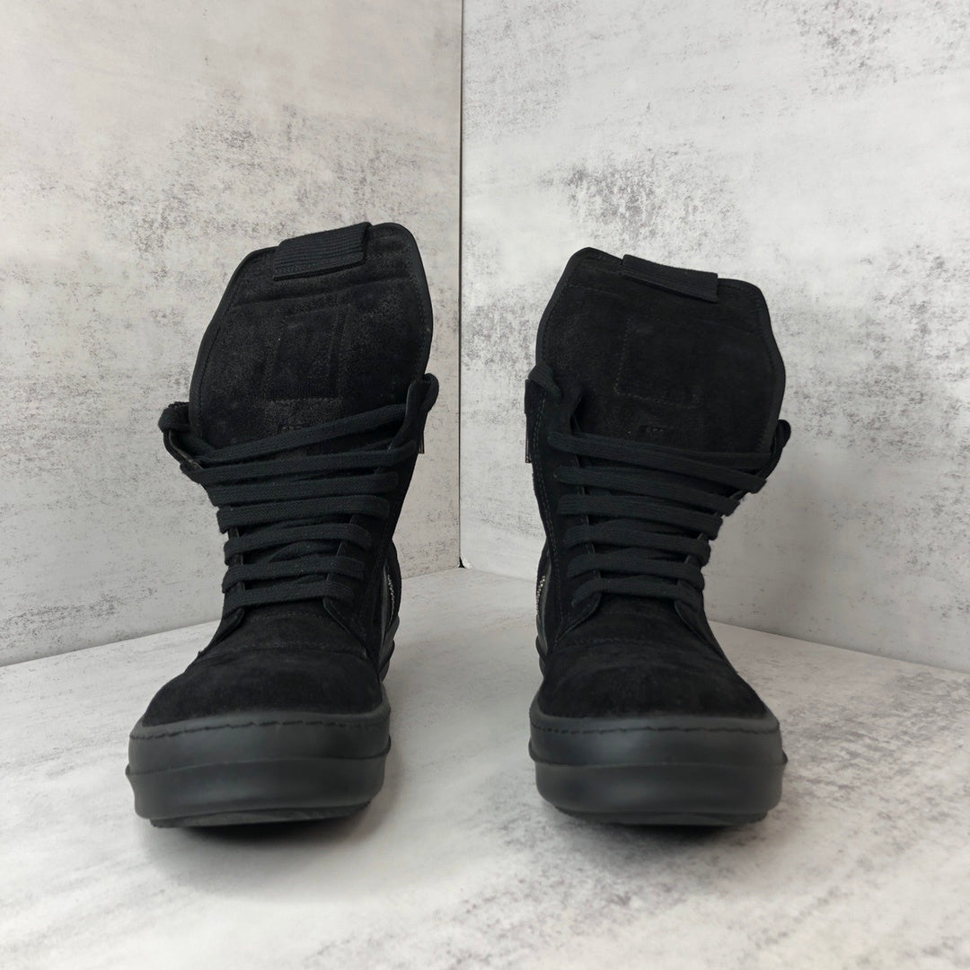 Rick Owens Geobasket "Black Suede"