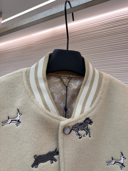 Louis Vuitton x The Darjeeling Limited Embroidered Varsity Blouson "Beige"