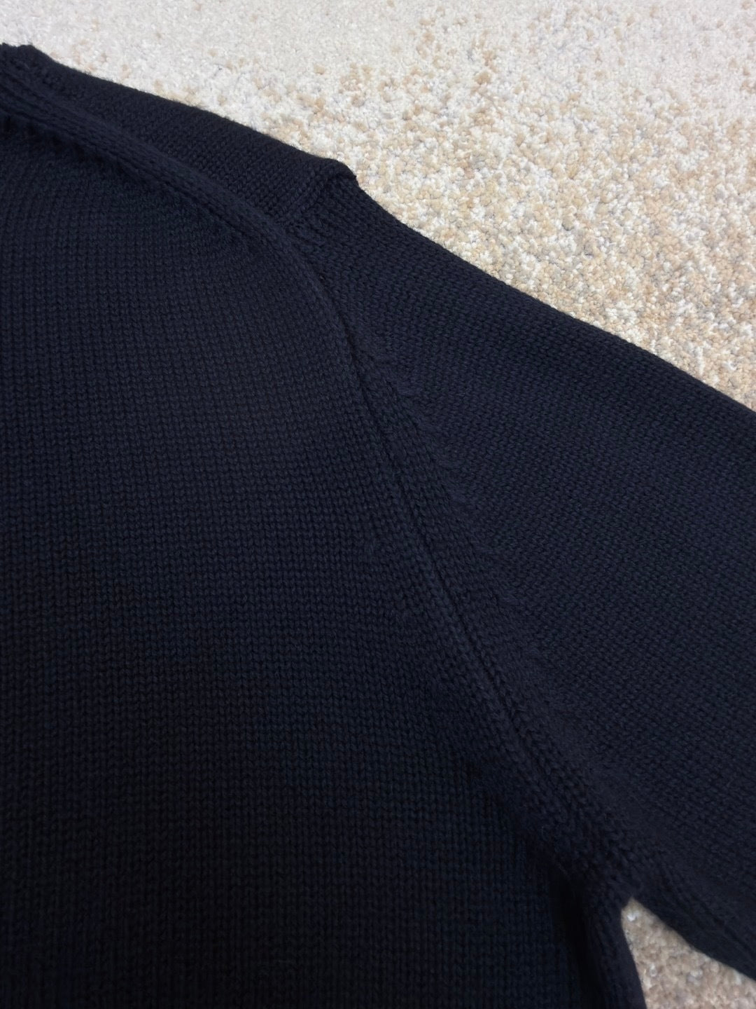 Burberry Cross Stitch EKD Wool Cashmere Sweater "Navy Blue"