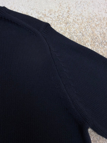 Burberry Cross Stitch EKD Wool Cashmere Sweater "Navy Blue"