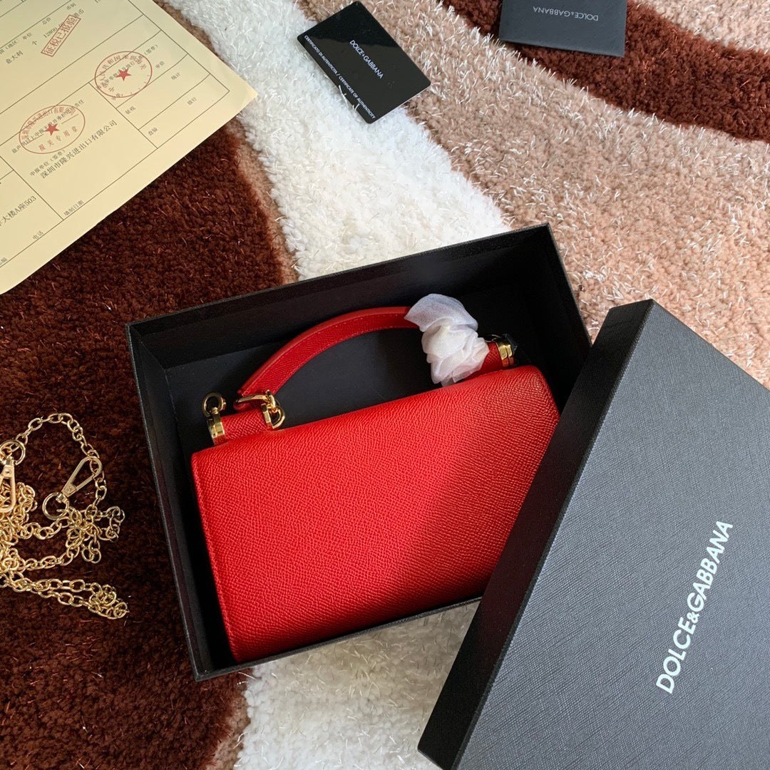 Dolce & Gabbana Dauphine-Print Calfskin Mini Bag
