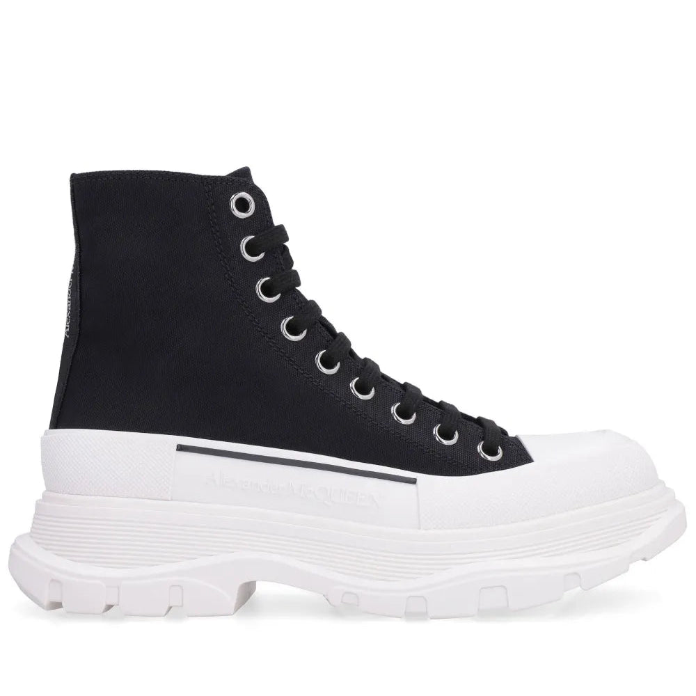 Alexander McQueen Canvas Tread Slick "Black-White"