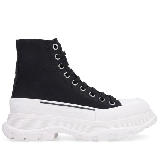 Alexander McQueen Canvas Tread Slick "Black-White"