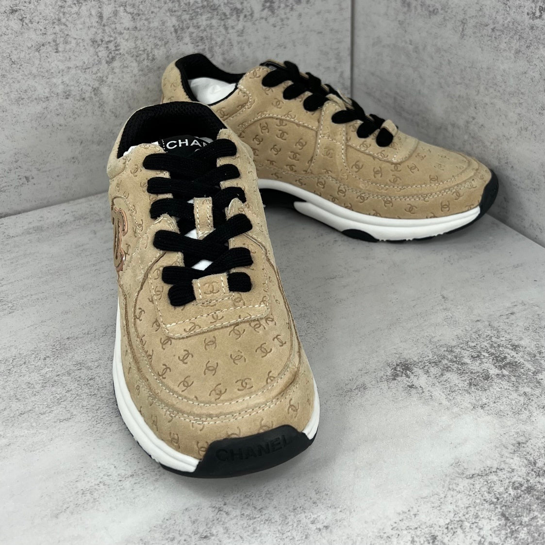 Chanel 22A "Beige All Over Logo"