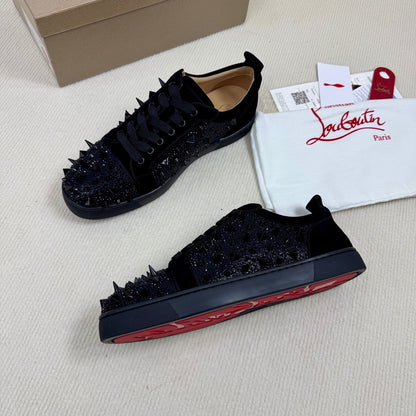 Christian Louboutin Louis Junior P Pik Pik Strass "Black"