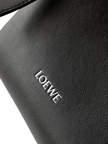 Loewe Hammock Flip Bag in Classic Calfskin "Black"